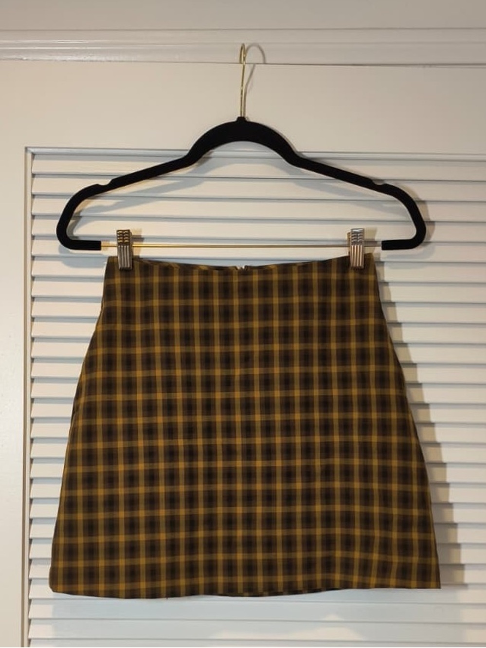 [New] Wilfred Yellow and Black Plaid Mini Skirt